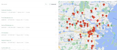 Picture showing listings and map